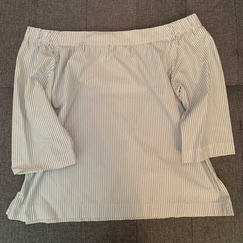 Madewell of the shoulder Stripped top